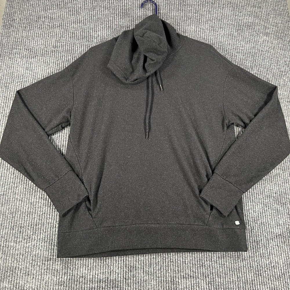 Gaiam Hoodie Shirt Womens Large Black Long Sleeve Activewear Casual Workout Gym